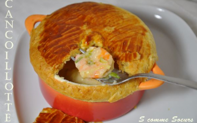 Fricassée de la mer à la cancoillotte en cocotte feuilletée