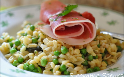 Blésotto aux petits pois et au Comté