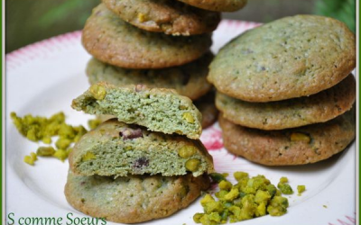 Cookies à la pistache et au chocolat noir