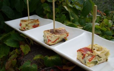 Tortilla courgette/ poivron au comté