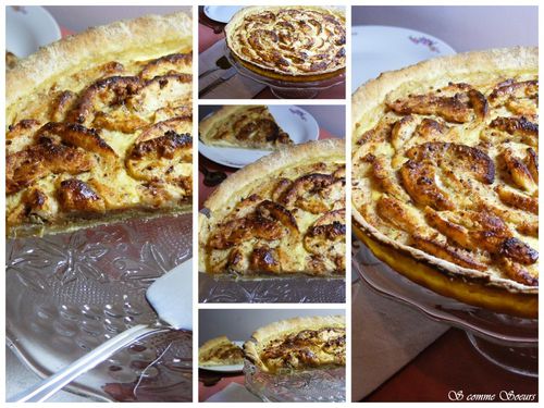 Tarte aux pommes et pralin