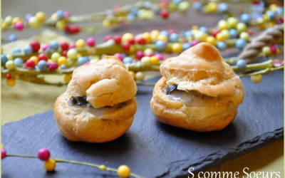 Mini gougères aux escargots et à la cancoillotte