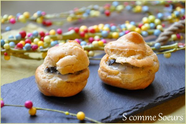 Mini gougères aux escargots et à la cancoillotte